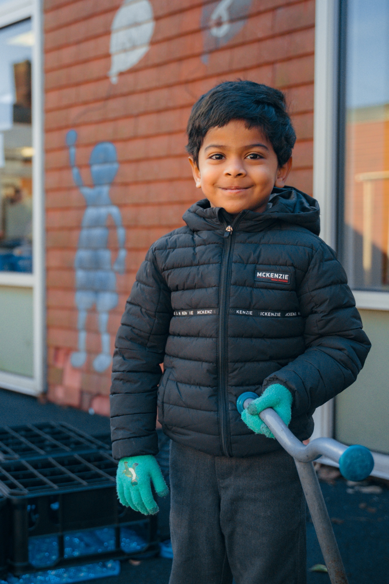 child in playground at breaktime